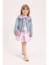 Giacca denim Floreale
