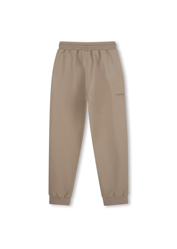 BOSS Kids Pantaloni jogging tapered con logo ricamato - Grigio