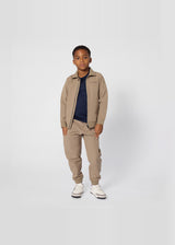 BOSS Kids Pantaloni jogging tapered con logo ricamato - Grigio