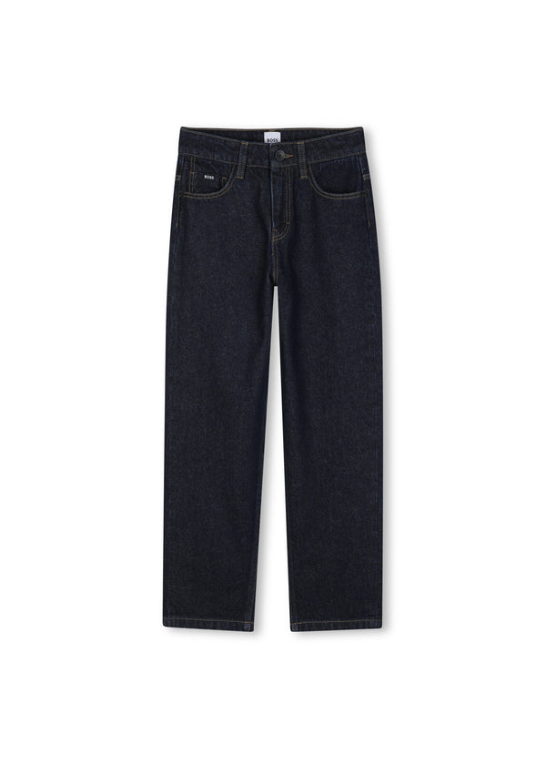 BOSS Kids Jeans loose fit in cotone - Denim grezzo