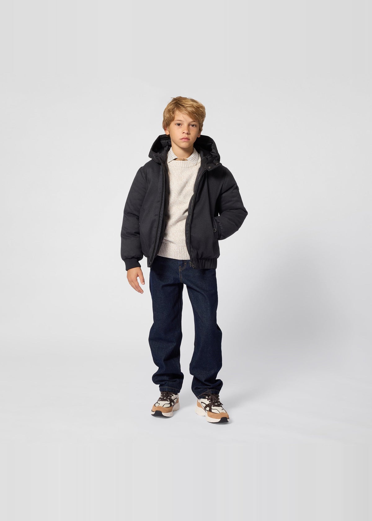 BOSS Kids Jeans loose fit in cotone - Denim grezzo