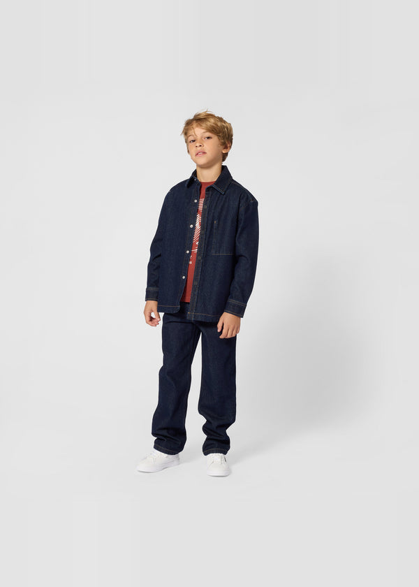 BOSS Kids Jeans loose fit in cotone - Denim grezzo