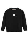 BOSS Kids Felpa girocollo con etichetta logo - Nero