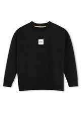 BOSS Kids Felpa girocollo con etichetta logo - Nero