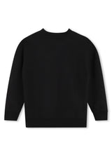 BOSS Kids Felpa girocollo con etichetta logo - Nero