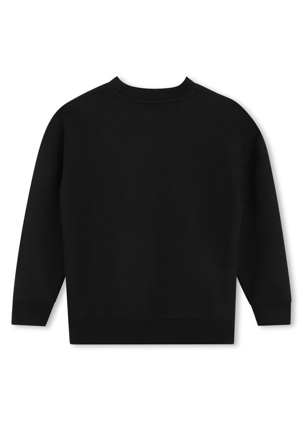 BOSS Kids Felpa girocollo con etichetta logo - Nero