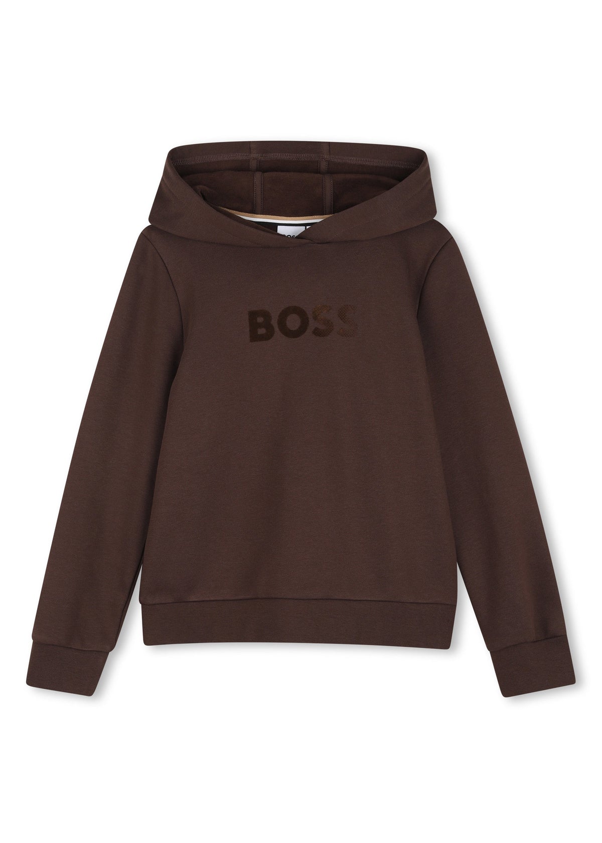 BOSS Kids Felpa con cappuccio e logo floccato - Bruno