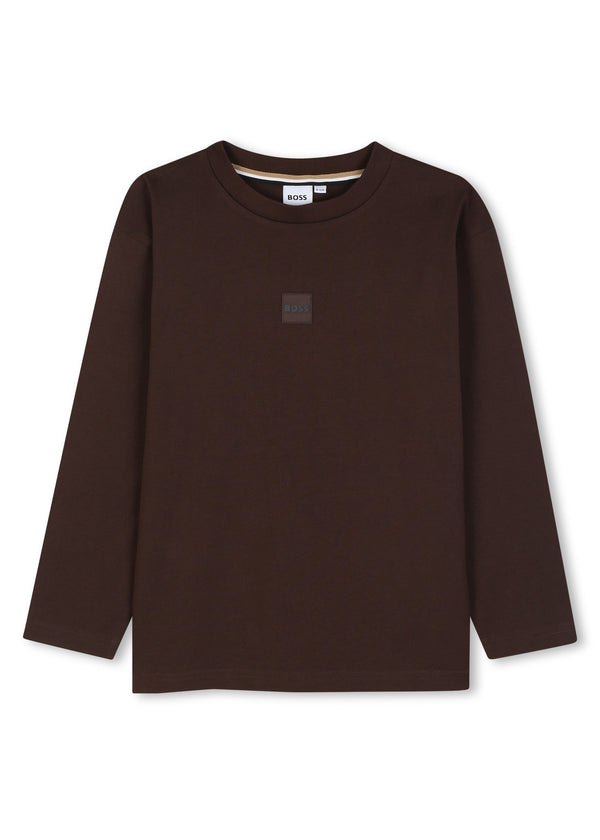 BOSS Kids Maglia a maniche lunghe loose fit con grafica sul retro - Bruno