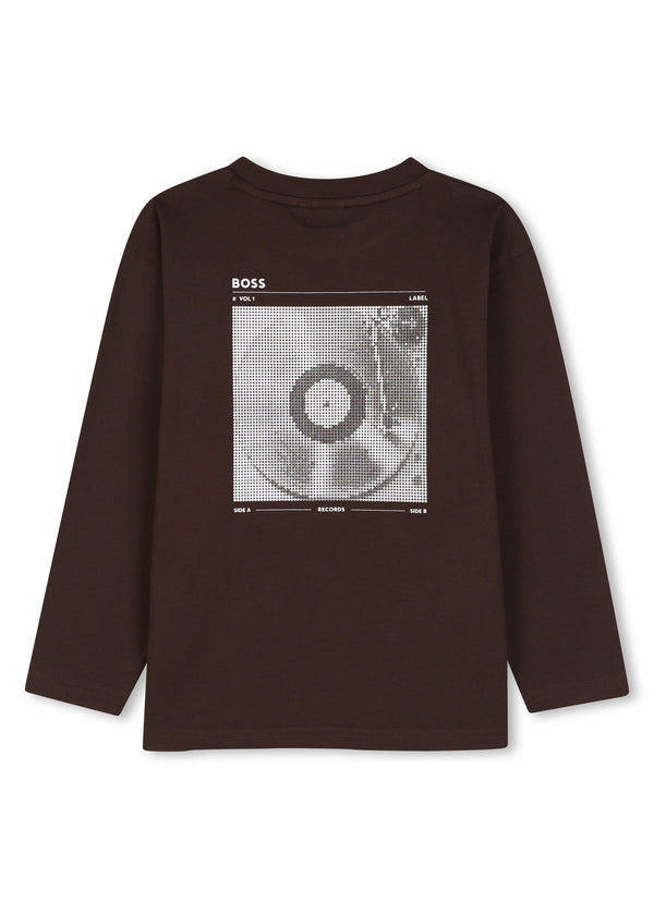 BOSS Kids Maglia a maniche lunghe loose fit con grafica sul retro - Bruno