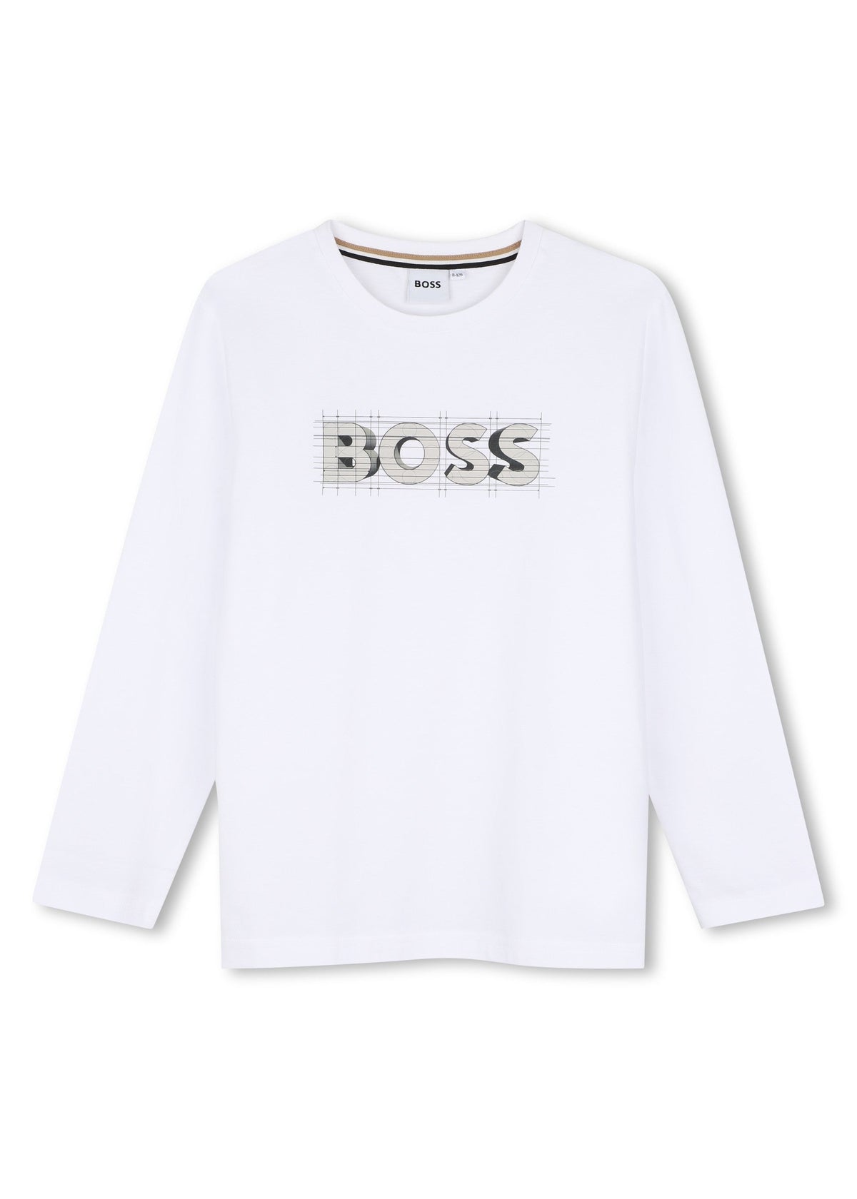BOSS Kids Maglia a maniche lunghe con logo BOSS - Bianco