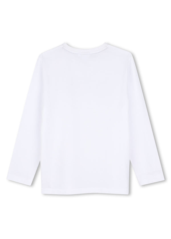 BOSS Kids Maglia a maniche lunghe con logo BOSS - Bianco