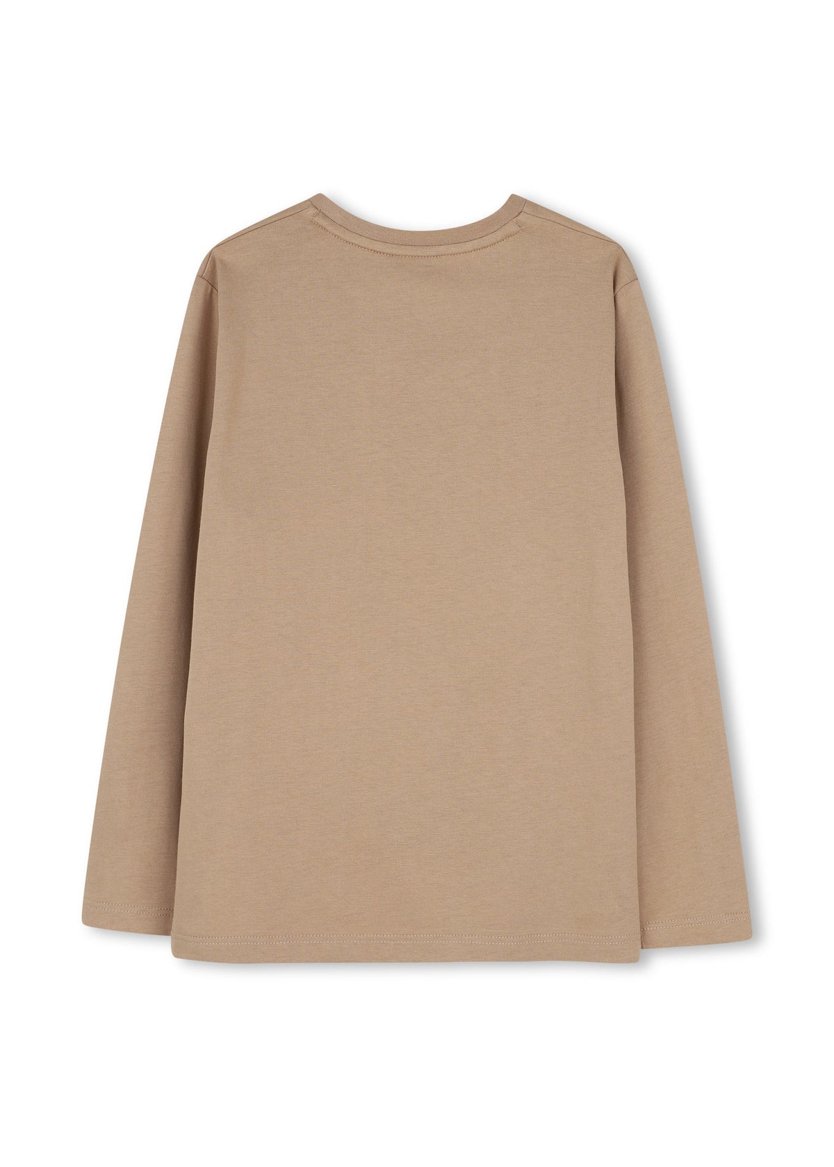 BOSS Kids Maglia a maniche lunghe in jersey con logo in rilievo - Biscotto