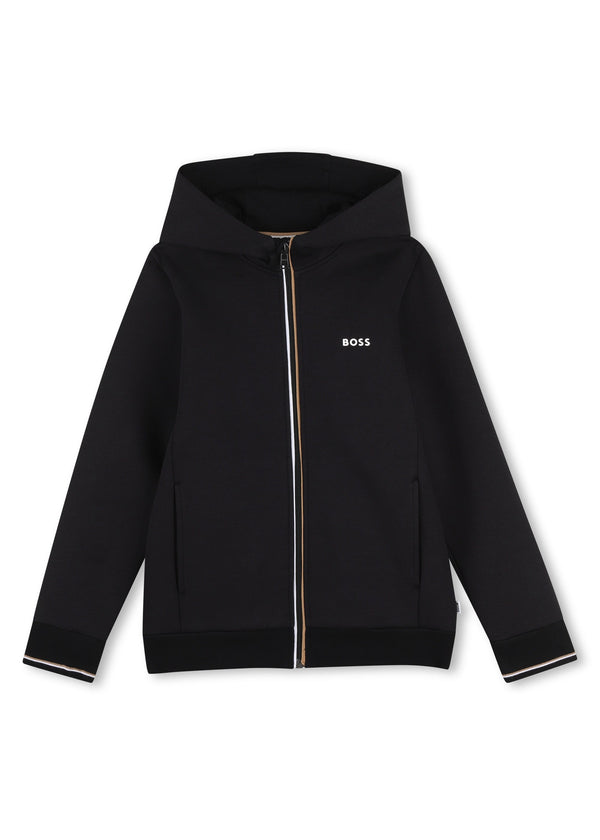 BOSS Kids Tuta con felpa con cappuccio e pantaloni - Nero