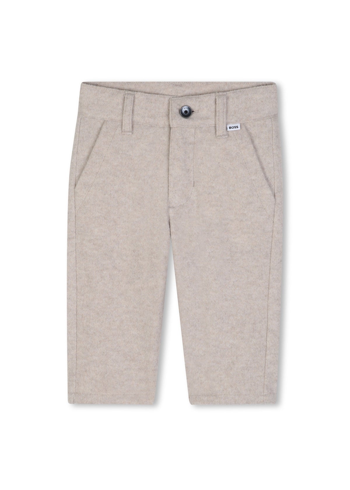 BOSS Kids Pantaloni in flanella - Ecru antico