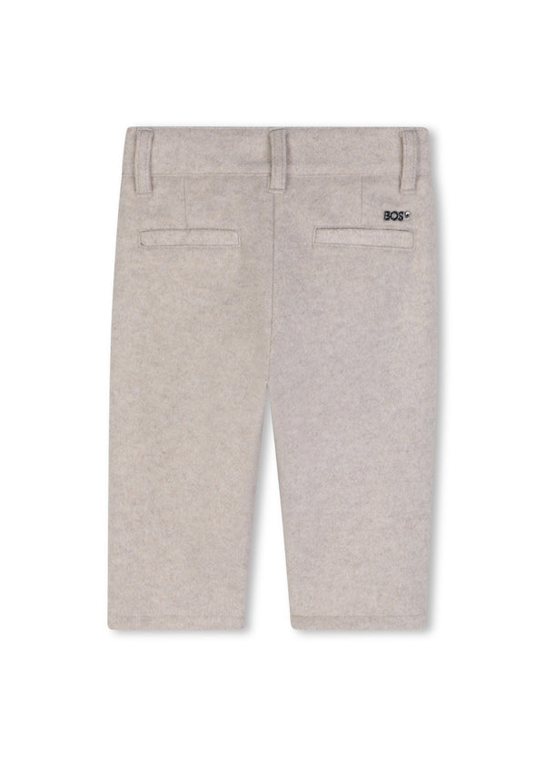 BOSS Kids Pantaloni in flanella - Ecru antico