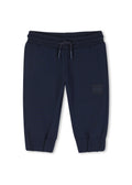 BOSS Kids Pantaloni jogging in satin effetto pesca - Marine