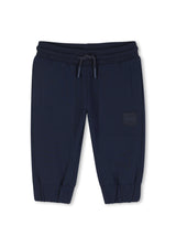 BOSS Kids Pantaloni jogging in satin effetto pesca - Marine