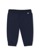 BOSS Kids Pantaloni jogging in satin effetto pesca - Marine