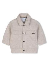 BOSS Kids Giacca in flanella mélange - Ecru antico