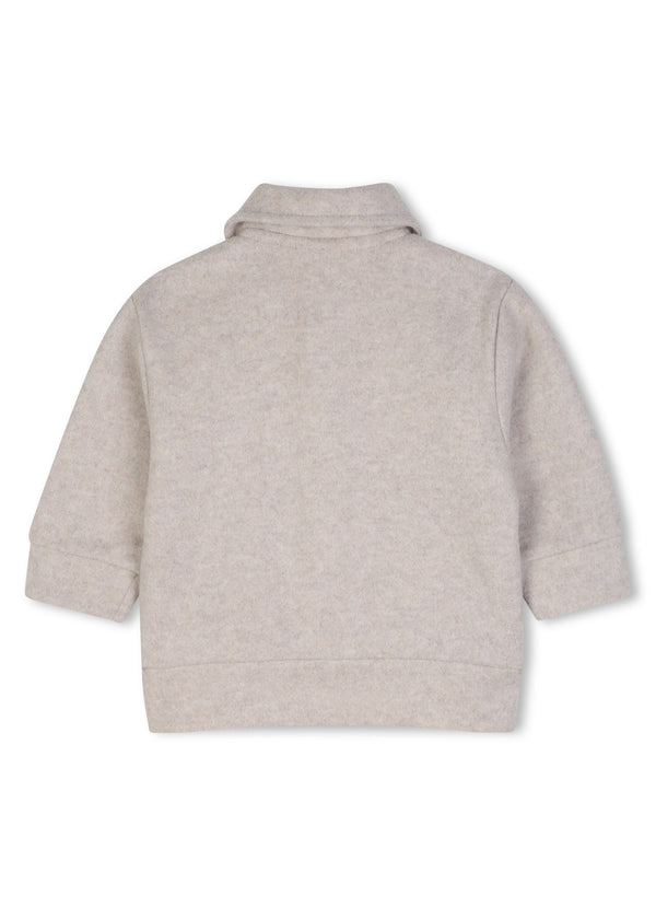 BOSS Kids Giacca in flanella mélange - Ecru antico