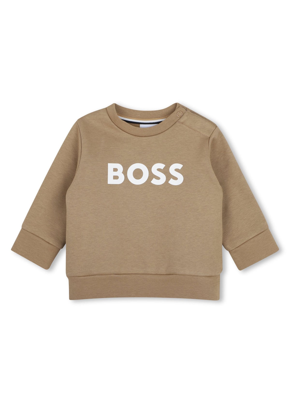 BOSS Kids Felpa girocollo con grande logo BOSS - Biscotto