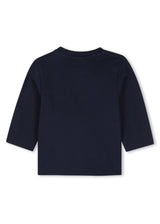 BOSS Kids Maglia a maniche lunghe con logo in rilievo - Marine