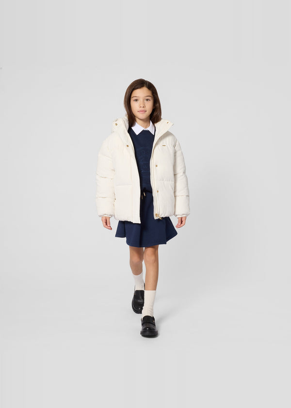BOSS Kids Felpa in cotone garzato con etichetta logo - Marine