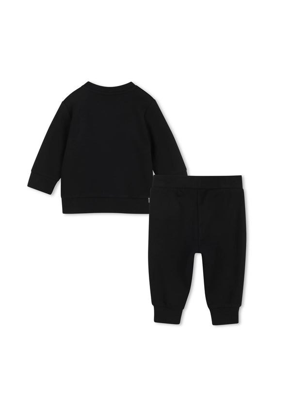 BOSS Kids Set felpa e pantaloni in cotone - Nero