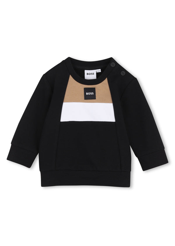 BOSS Kids Set felpa e pantaloni in cotone - Nero