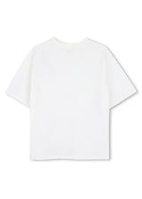 Michael Kors Kids T-shirt in cotone biologico con stampa charms - Bianco sporco