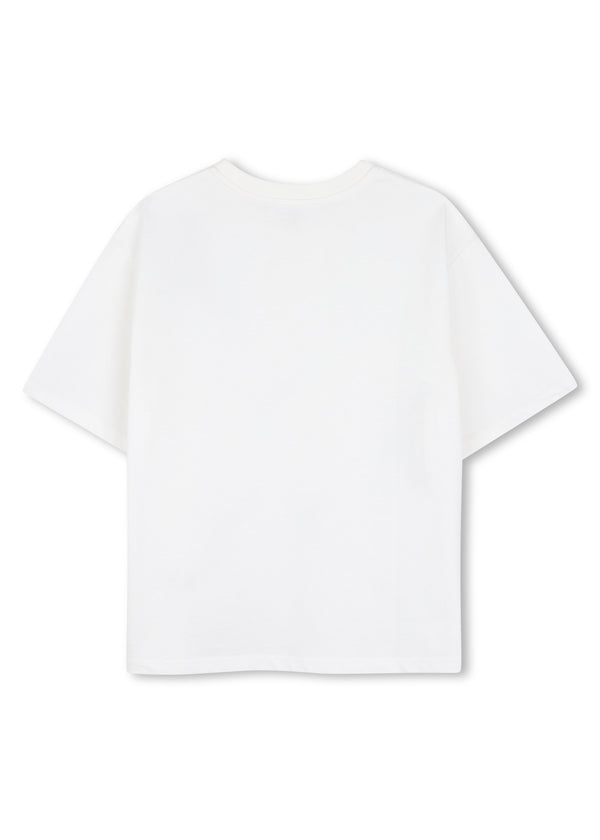 Michael Kors Kids T-shirt in cotone biologico con stampa charms - Bianco sporco