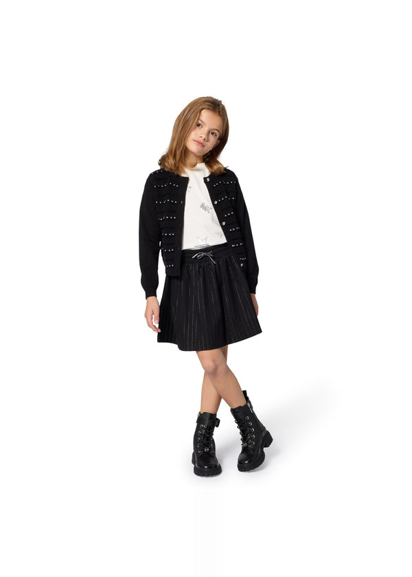 Michael Kors Kids T-shirt in cotone biologico con stampa charms - Bianco sporco