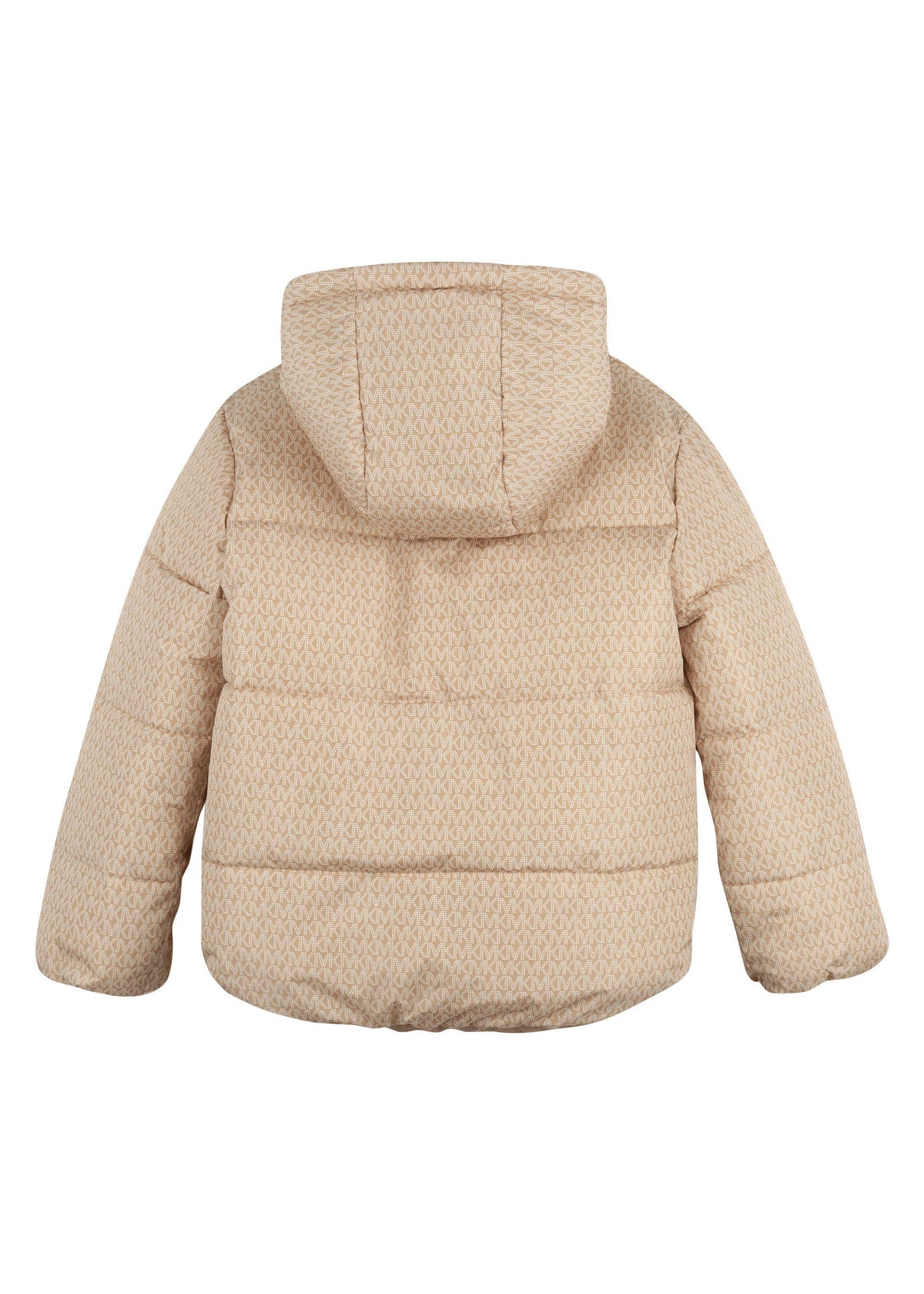 Michael Kors Kids Piumino reversibile con cappuccio e stampa MK Signature - Marrone chiaro