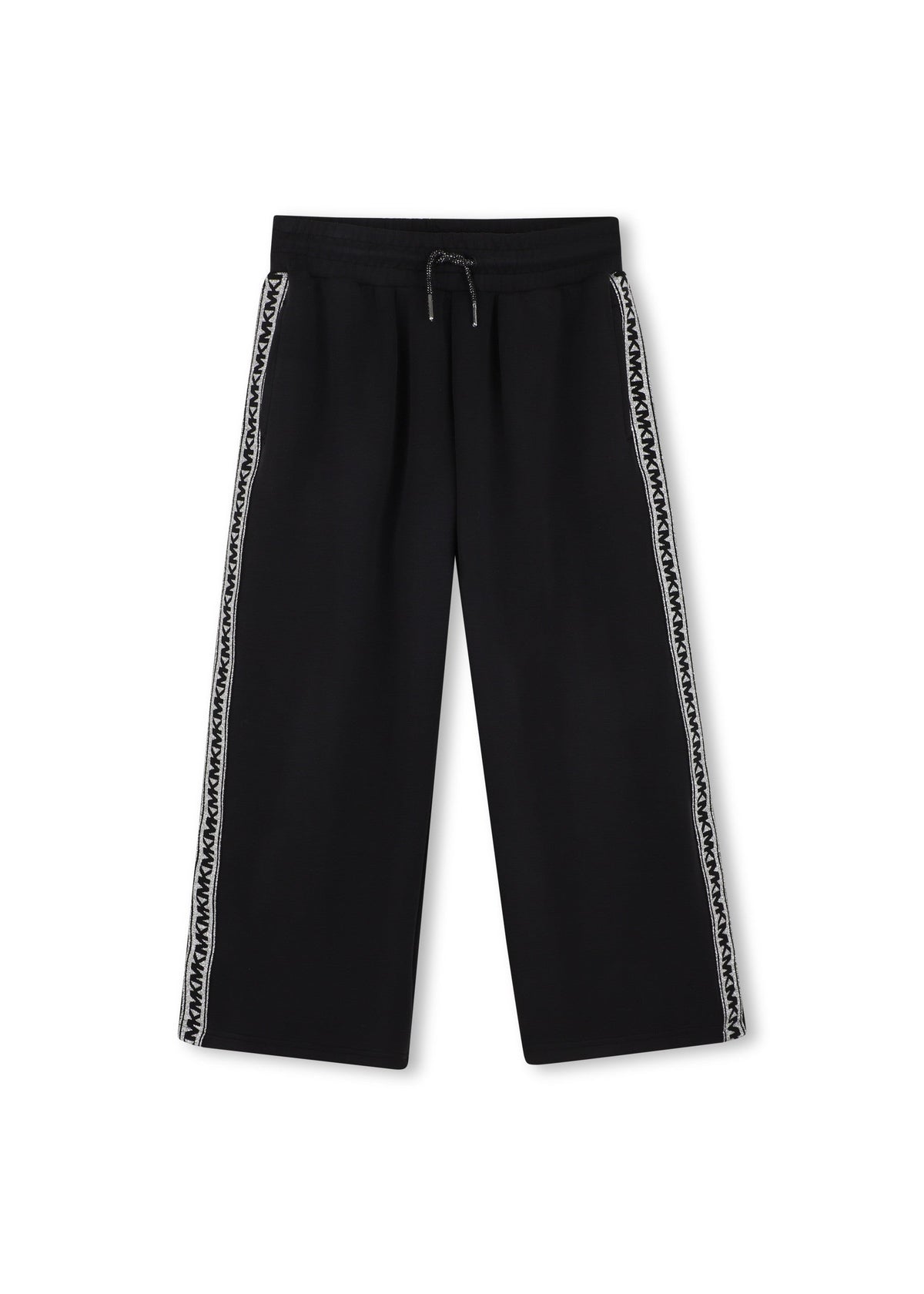 Michael Kors Kids Pantaloni jogging effetto pesca con bande logo MK - Nero
