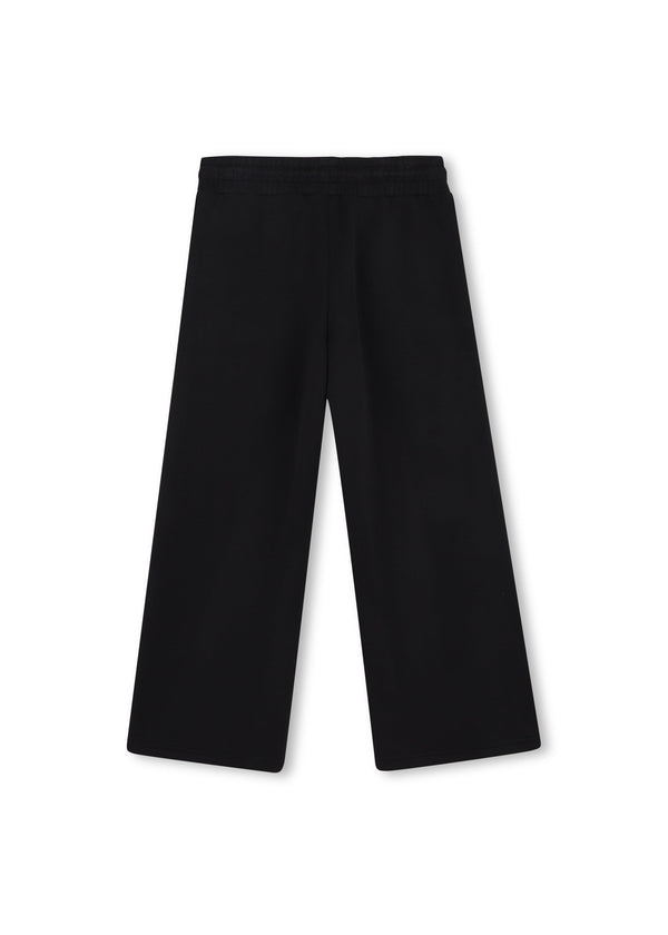 Michael Kors Kids Pantaloni jogging effetto pesca con bande logo MK - Nero