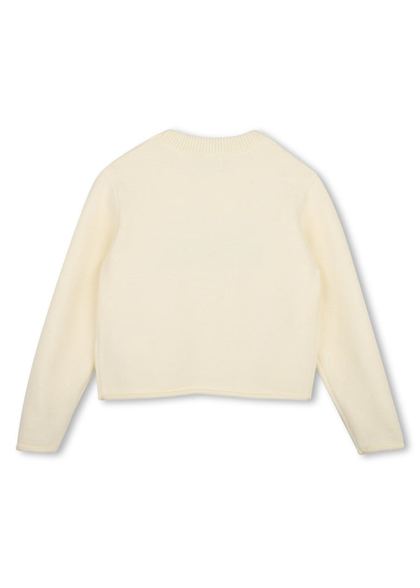 Michael Kors Kids Maglione con scritta Michael Kors ricamata - Crema