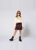Michael Kors Kids Maglione con scritta Michael Kors ricamata - Crema