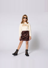Michael Kors Kids Maglione con scritta Michael Kors ricamata - Crema