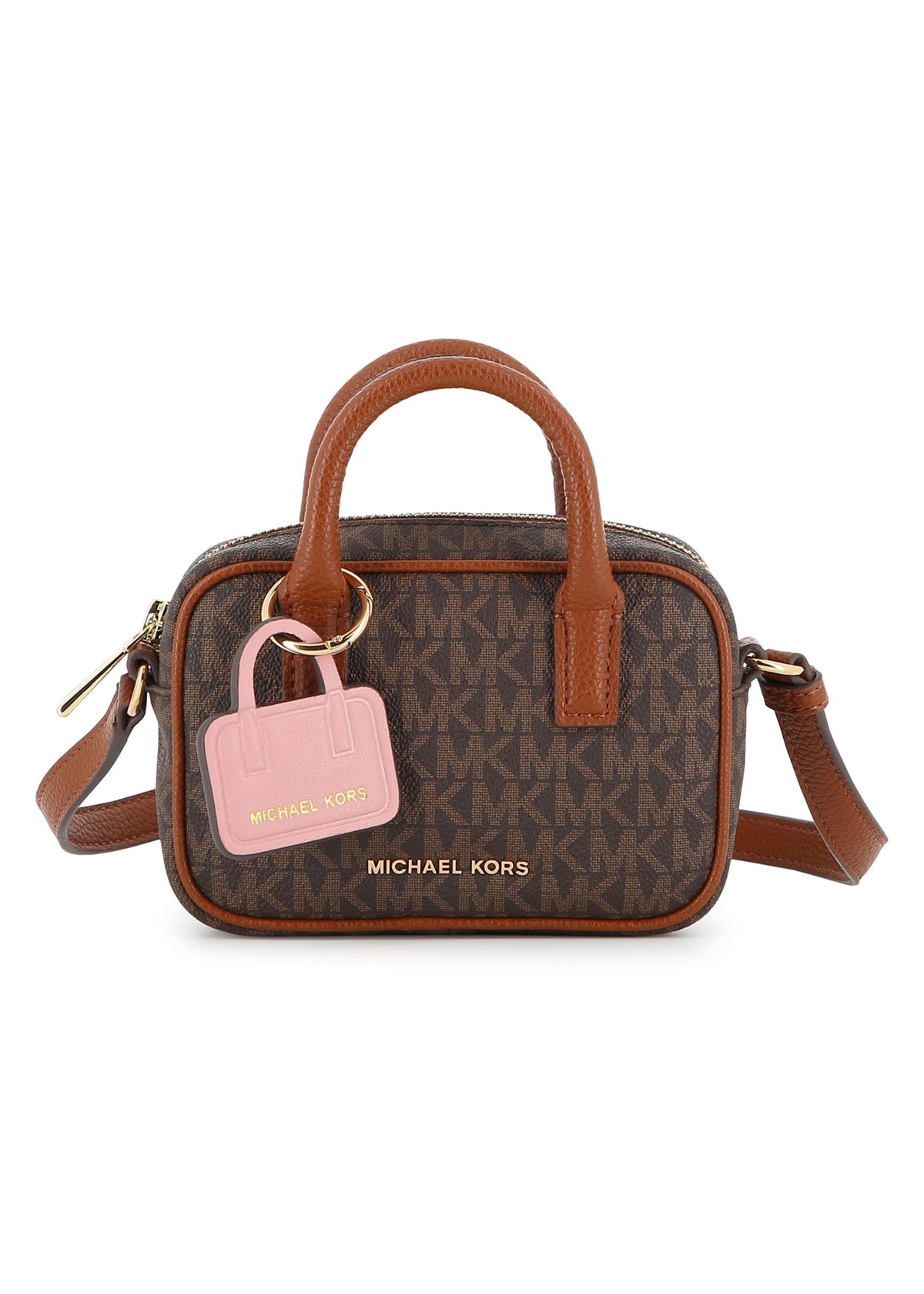 Michael Kors Kids Borsa a mano con monogramma e charm portachiavi - Bruno