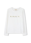 Michael Kors Kids Maglia a maniche lunghe in cotone biologico con stampa Michael Kors - Bianco sporco