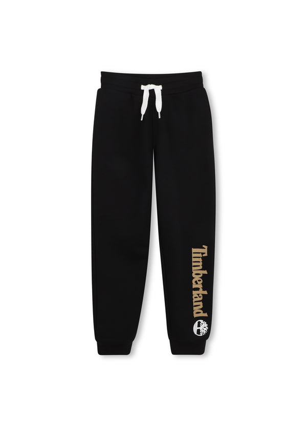Timberland Kids Pantaloni jogging in felpa con logo - Nero