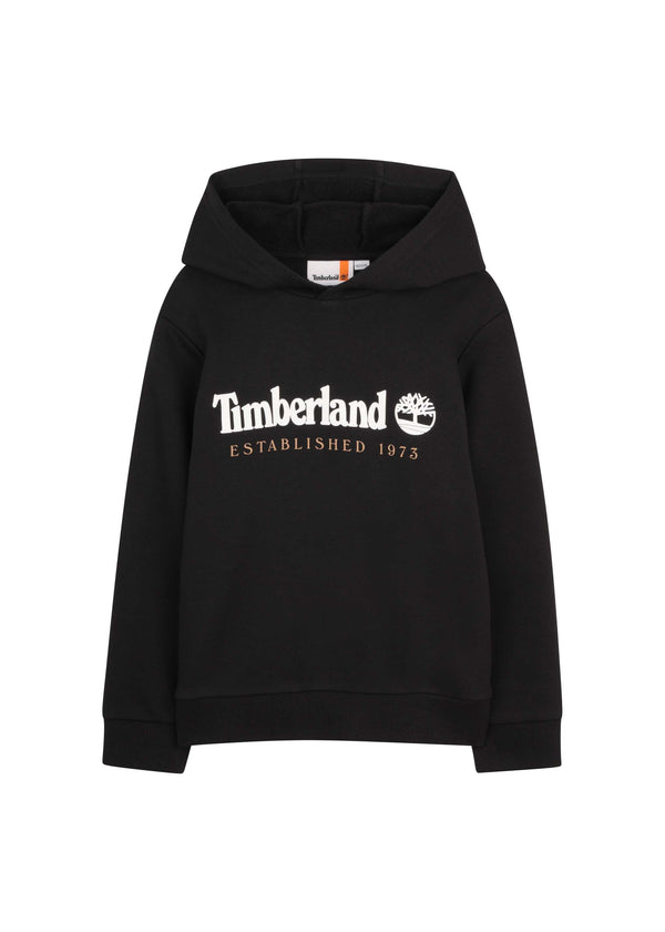 Timberland Kids Felpa con cappuccio e logo - Nero