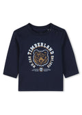 Timberland Kids Maglia a maniche lunghe in jersey di cotone biologico con illustrazione - Marine