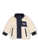 Timberland Kids Cardigan con zip effetto montone - Avorio