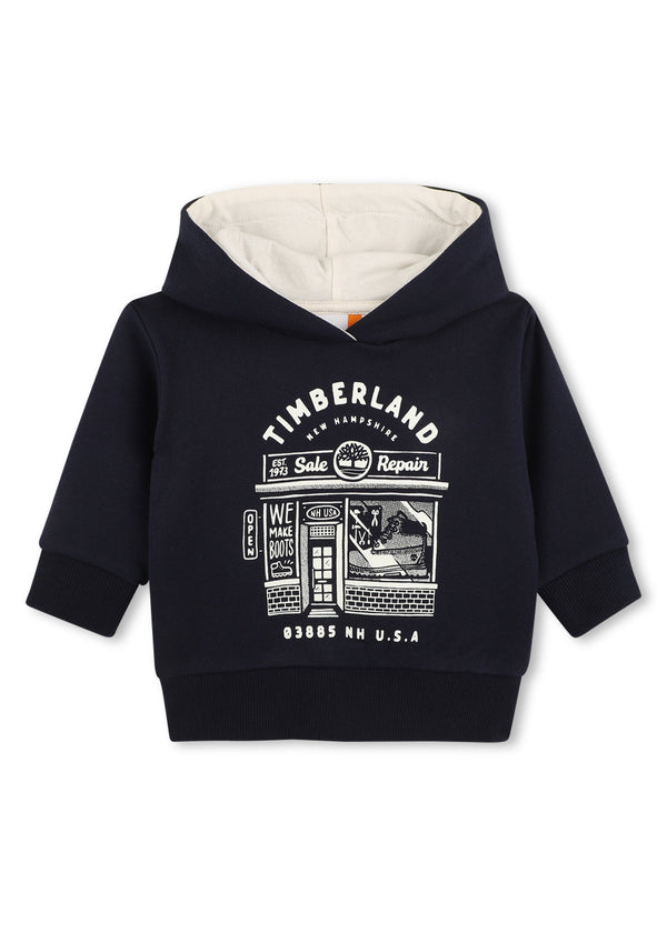 Timberland Kids Felpa con cappuccio e illustrazione - Marine