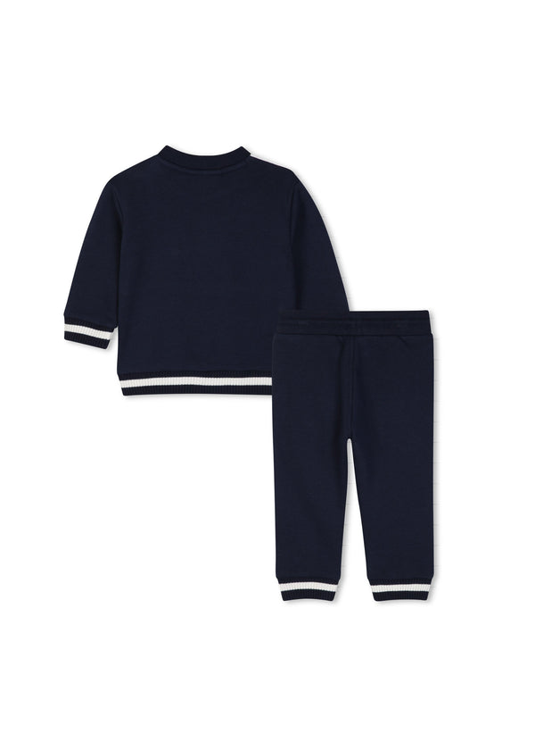 Timberland Kids Tuta con felpa bicolore e pantaloni jogging - Marine
