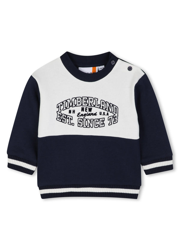 Timberland Kids Tuta con felpa bicolore e pantaloni jogging - Marine