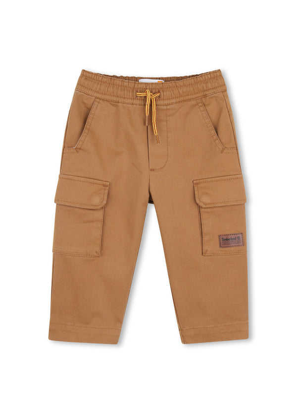 Timberland Kids Pantaloni in twill con tasche laterali - Marrone