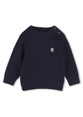 Timberland Kids Maglione in maglia con logo in rilievo - Marine