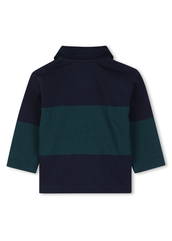 Timberland Kids Polo a righe in jersey di cotone - Marine